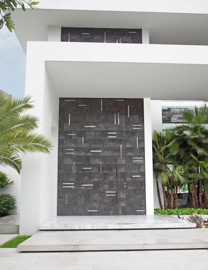 20-foot cast aluminum oversized door entrance 