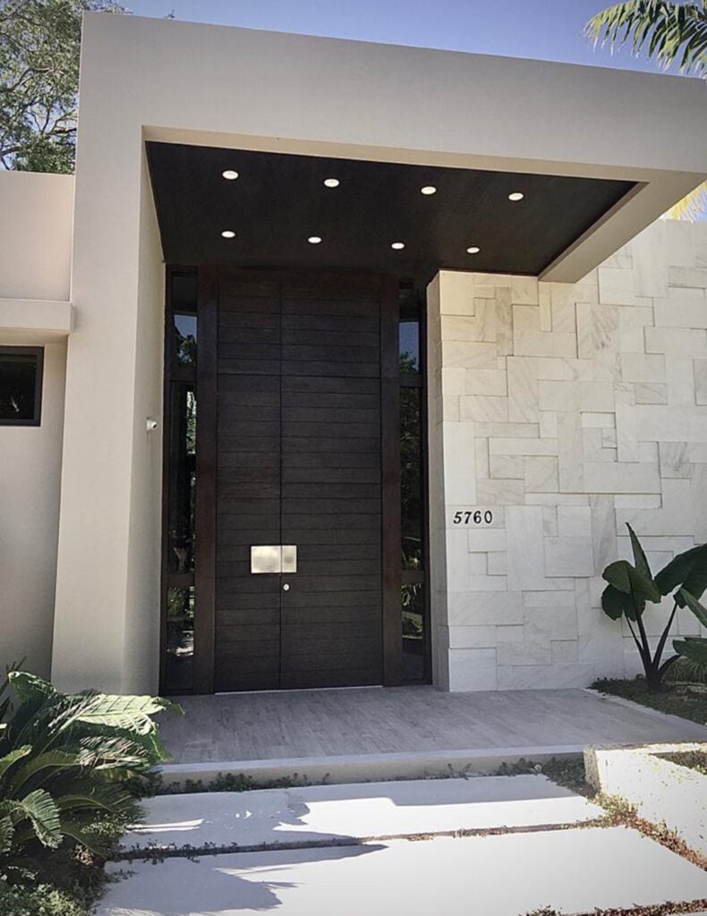 Oversized pivot door custom-made for a client’s newly-built property