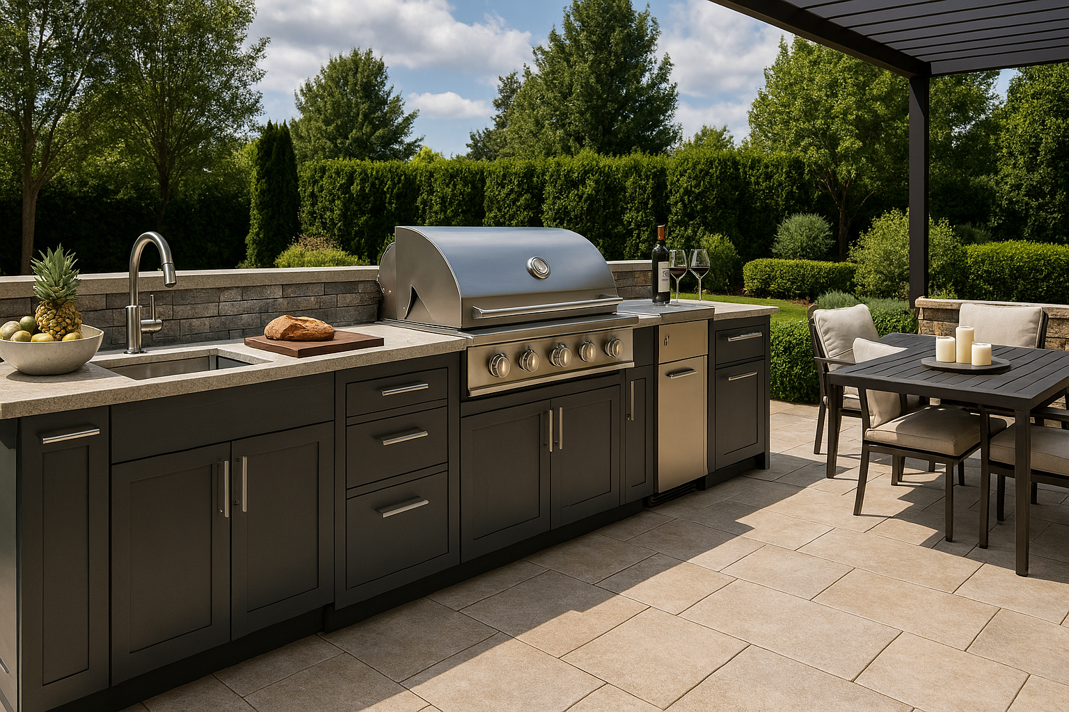 Outdoor Kitchens and Lounges: Integrating Metal and Wood for Style and Durability